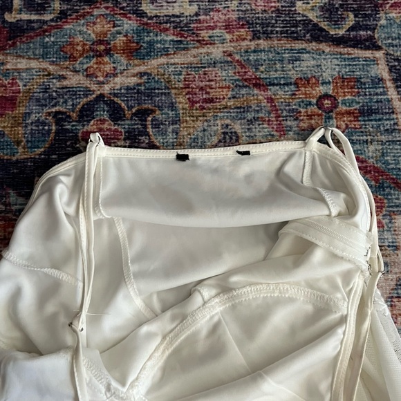 💥4/$20 BUNDLE White Lace Mini Dress Women or Juniors Small - Picture 5 of 5